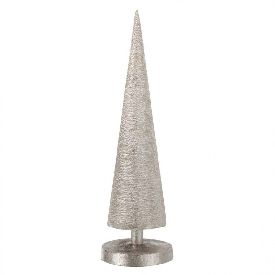 Paris Prix - Sapin à Poser en Aluminium Hylo 37cm Argent - Décorations de Noël