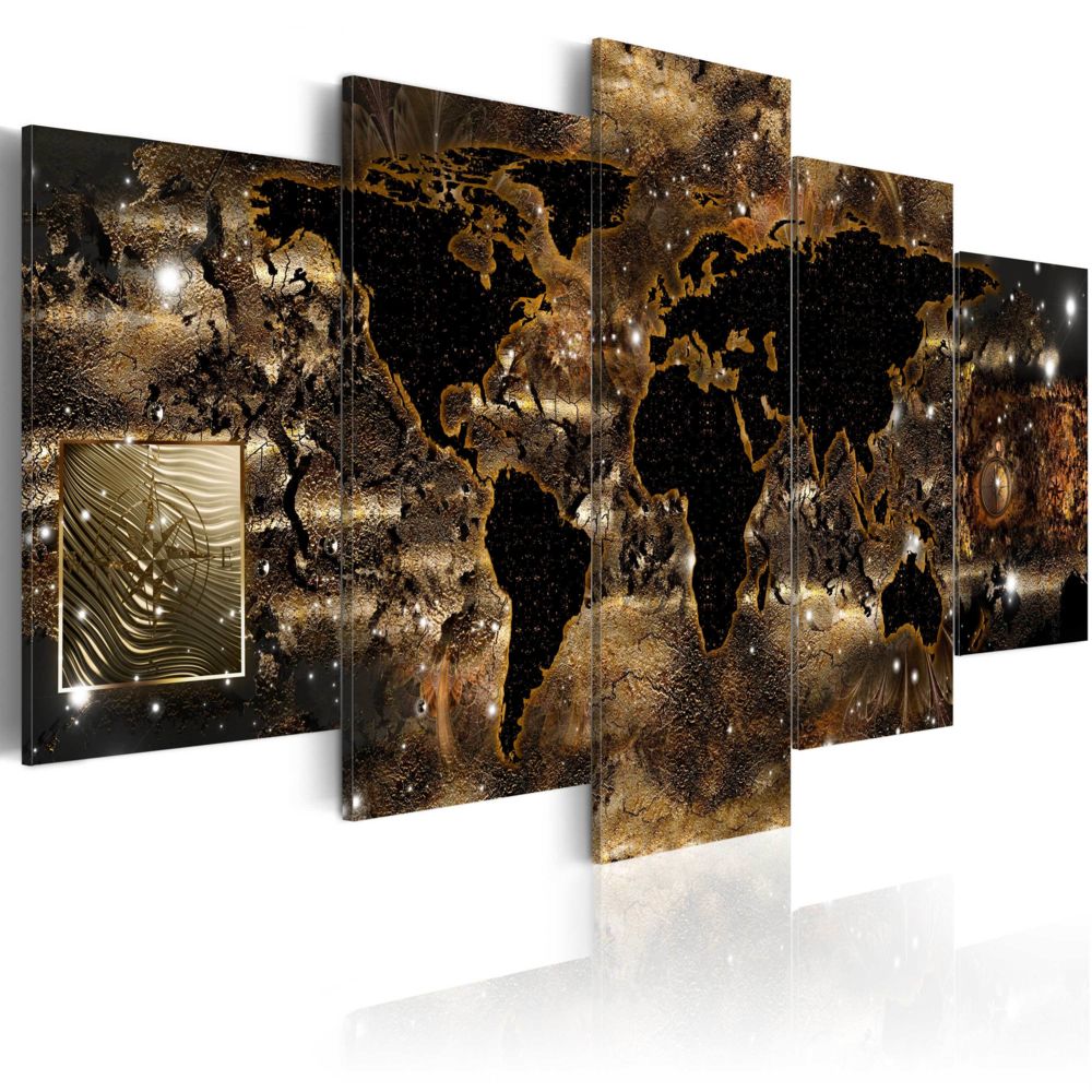 Bimago - Tableau - World of bronze - Décoration, image, art | Cartes du monde | - Tableaux, peintures