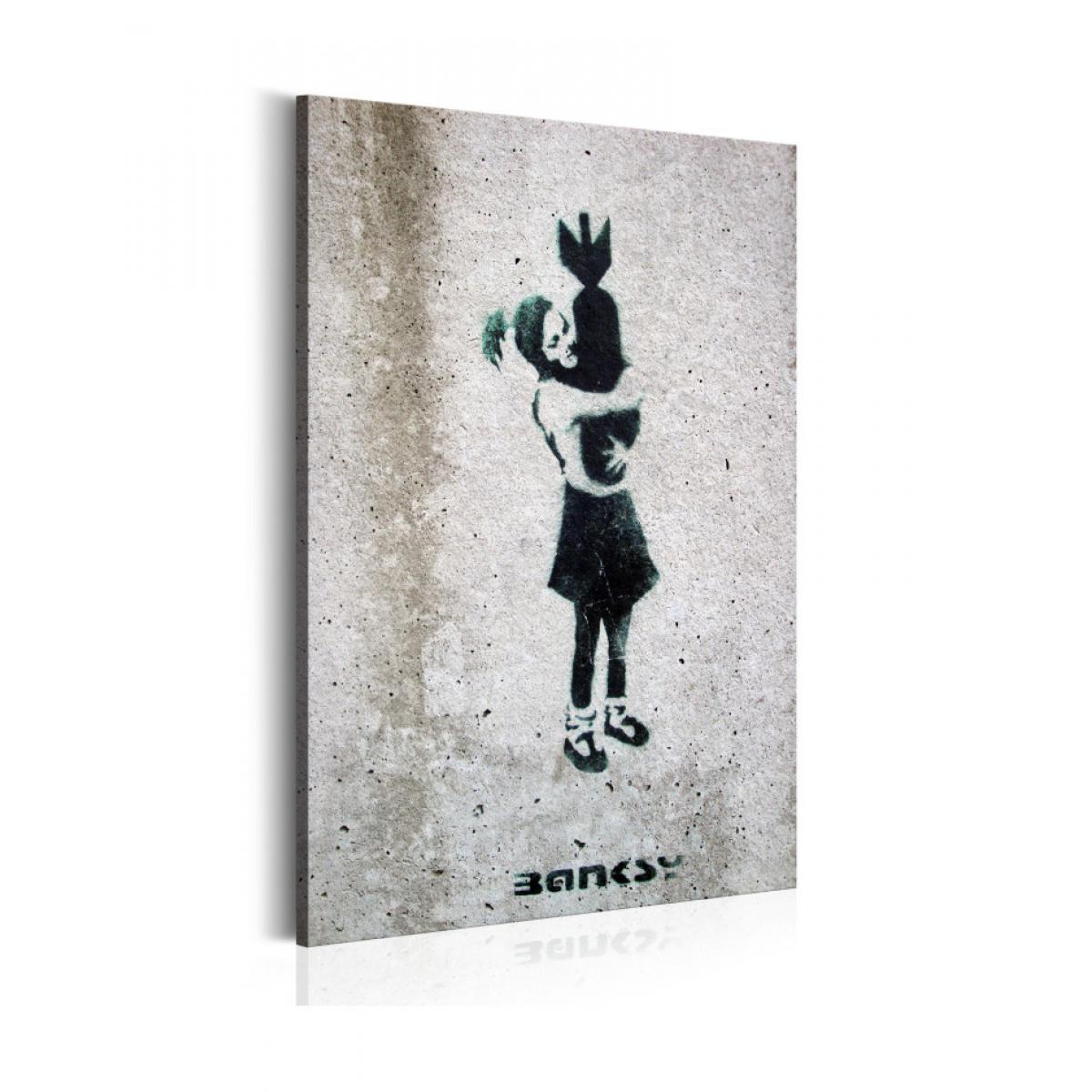 Artgeist - Tableau - Bomb Hugger by Banksy 80x120 - Tableaux, peintures