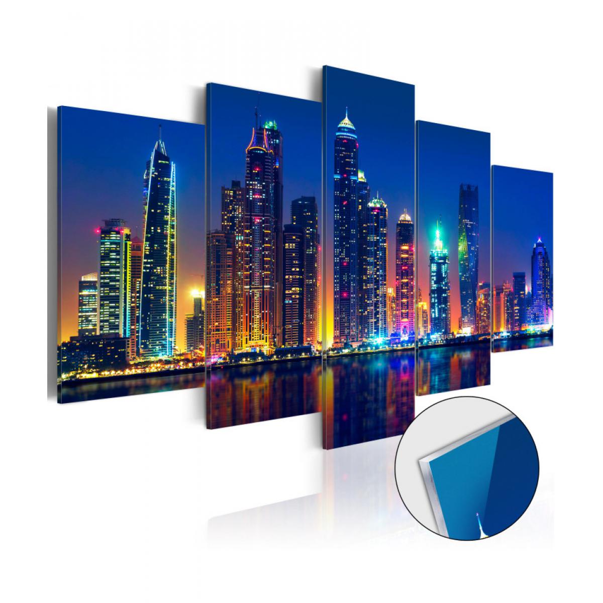 Artgeist - Tableau sur verre acrylique - Nights in Dubai [Glass] 100x50 - Tableaux, peintures