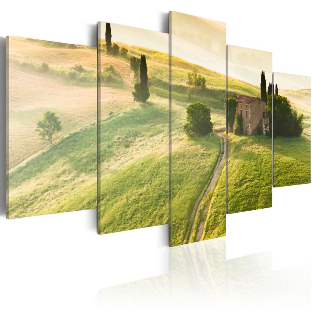 Bimago - Tableau - Toscane verte - Décoration, image, art | Paysages | Toscane | - Tableaux, peintures