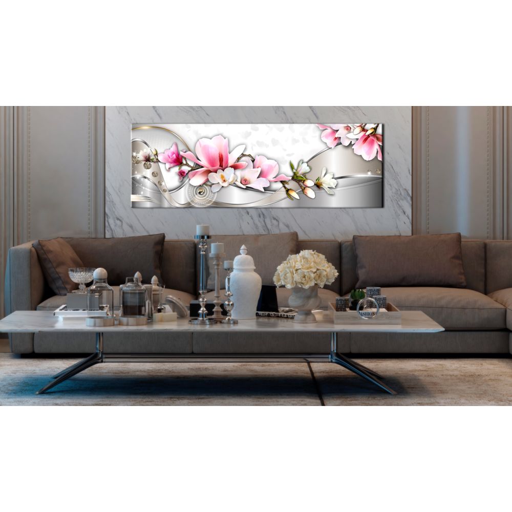 marque generique - 150x50 Tableau Fleurs et plantes Abstraction Chic Spring Ribbon - Tableaux, peintures