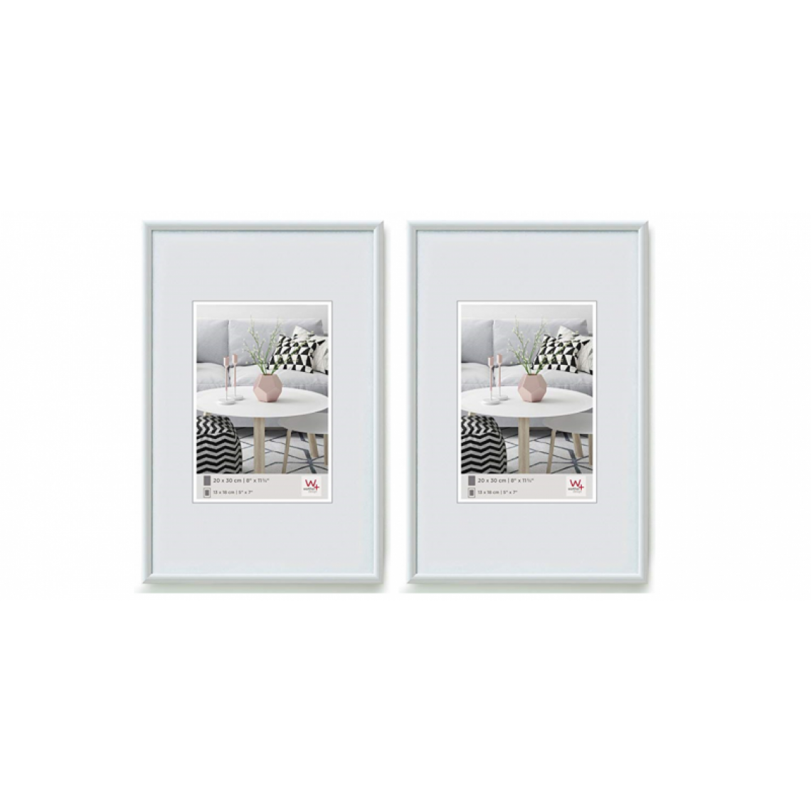 Ac-Deco - Lot de 2 cadres photo Galeria - 40 x 60 cm - Blanc - Cadres, pêle-mêle