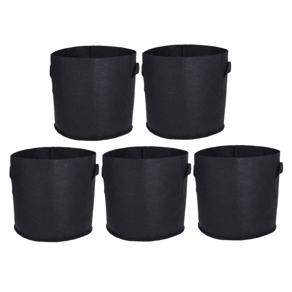 marque generique - 5 Pièces Tissu Noir Cultiver Des Pots Respirant Plante Sacs Smart Plante 3 Gallons - Pots, cache-pots