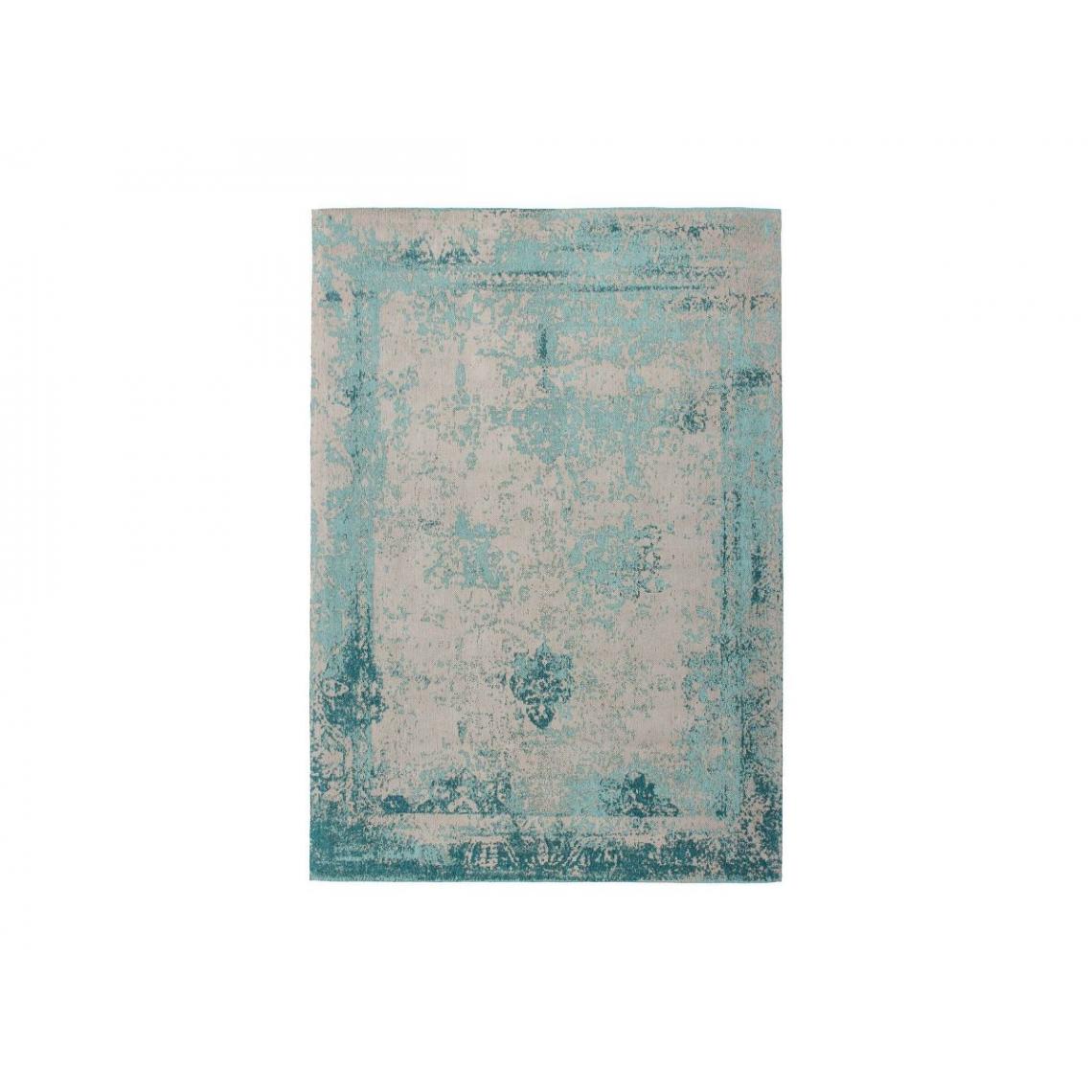 Bobochic - BOBOCHIC Tapis poil court rectangulaire ESALA motif vintage Turquoise 160x230 - Tapis