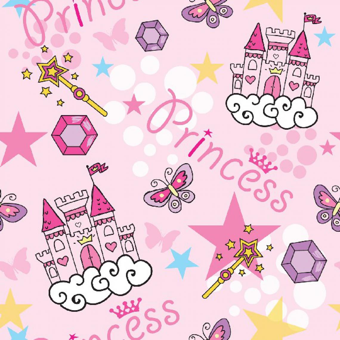 Homemania - HOMEMANIA Tapis Imprimé Pink Princess - pour les enfants - Décoration de Maison - antidérapants - Pour Salon, séjour, chambre à coucher - Multicolore en Polyester, Coton, 80 x 50 cm - Tapis