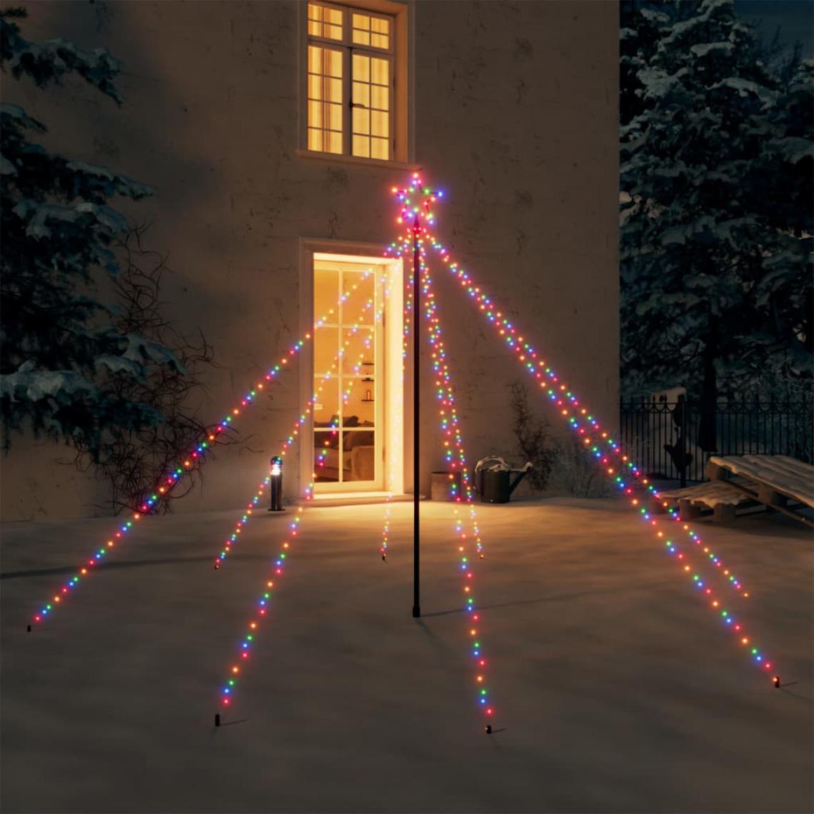 Wottes - Lumières d'arbre de Noël Int/Extérieur 400 LED colorées 2,5 m - Décorations de Noël