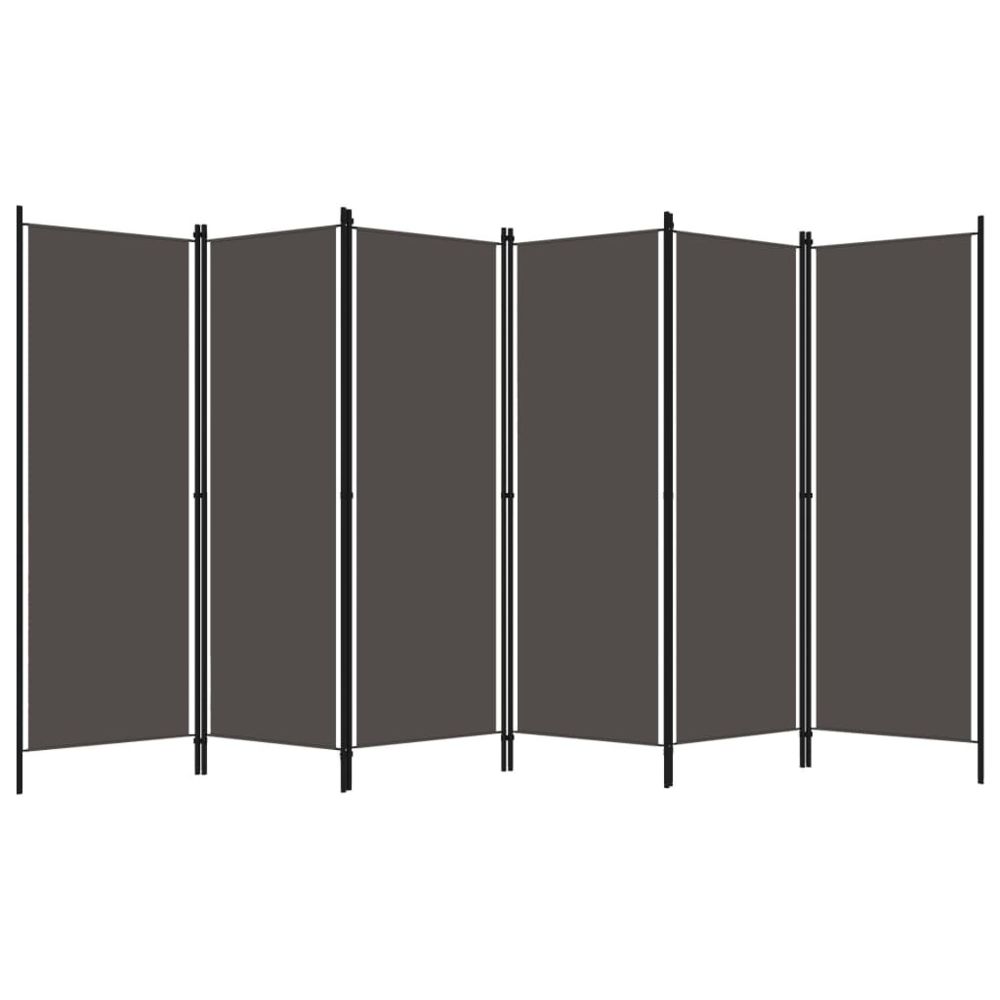 Icaverne - Icaverne - Séparateurs de pièces famille Cloison de séparation 6 panneaux Anthracite 300x180 cm - Paravents