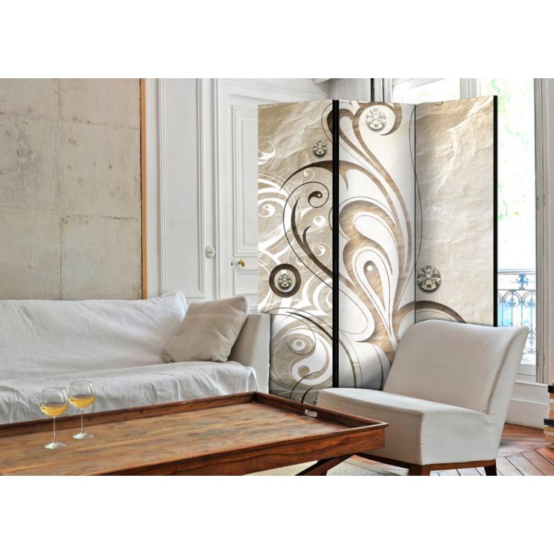 Artgeist - Paravent 3 volets - Stone Butterfly [Room Dividers] .Taille : 135x172 - Paravents