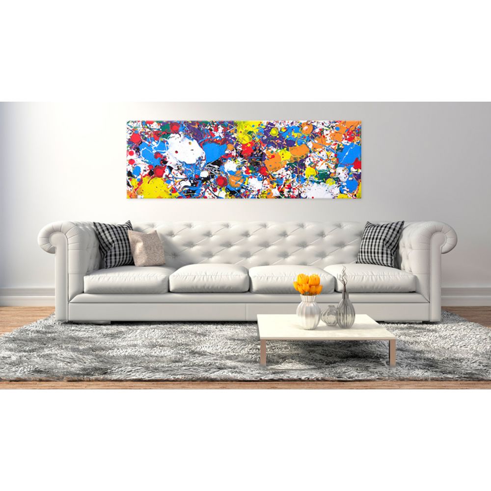 marque generique - 135x45 Tableau Multicolores Abstraction Contemporain Rainbow Illumination - Tableaux, peintures