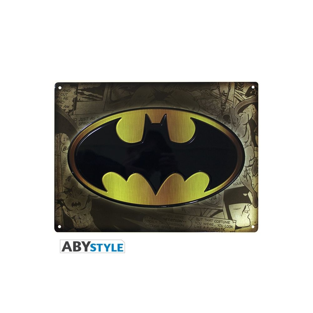 Abystyle - Batman - Plaque métal Batman (28x38) - Stickers