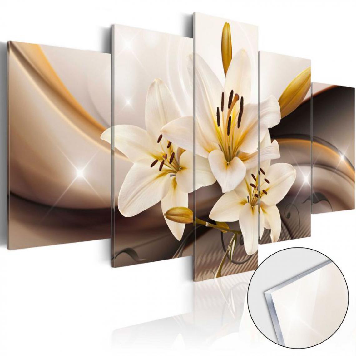 Artgeist - Tableau sur verre acrylique - Shiny Lily [Glass] .Taille : 200x100 - Tableaux, peintures