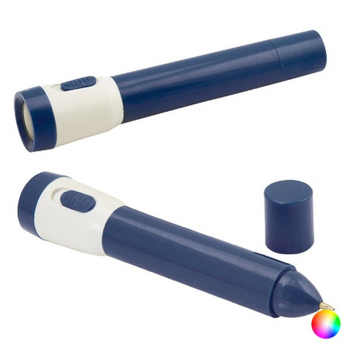 Totalcadeau - Stylo bleu avec Lanterne LED - Lampe de poche stylo à bille Pas cher - Objets déco