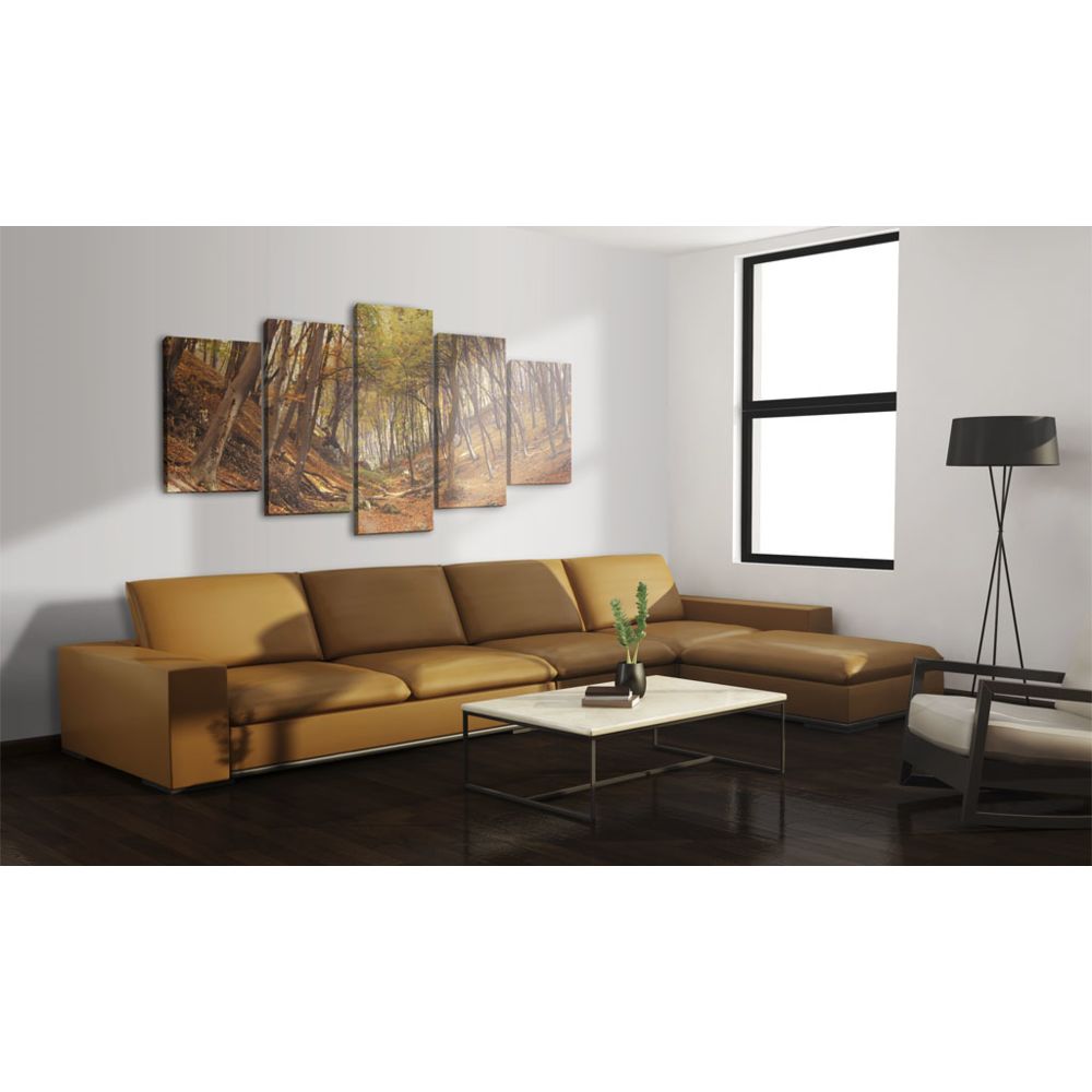 marque generique - 100x50 Tableau Forêt Paysages Esthetique Automne en orange - Tableaux, peintures