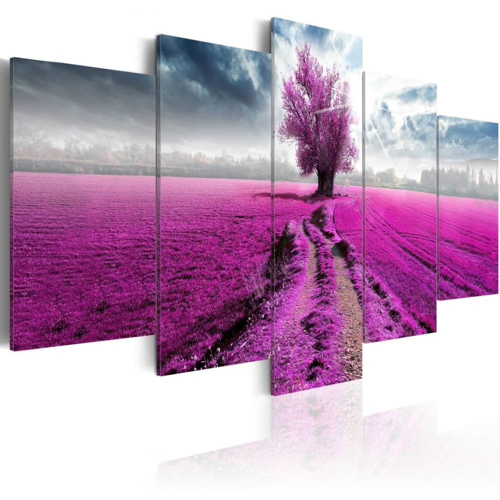 Bimago - Tableau - Purple Land - Décoration, image, art | Paysages | Plaines et vallées | - Tableaux, peintures
