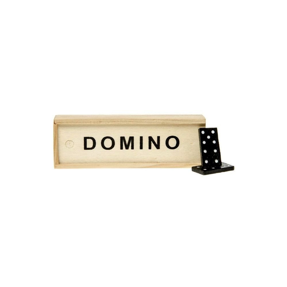 Coolminiprix - Lot de 6 - Jeu de dominos 28 pièces coffret bois 15cm - Qualité COOLMINIPRIX - Objets déco