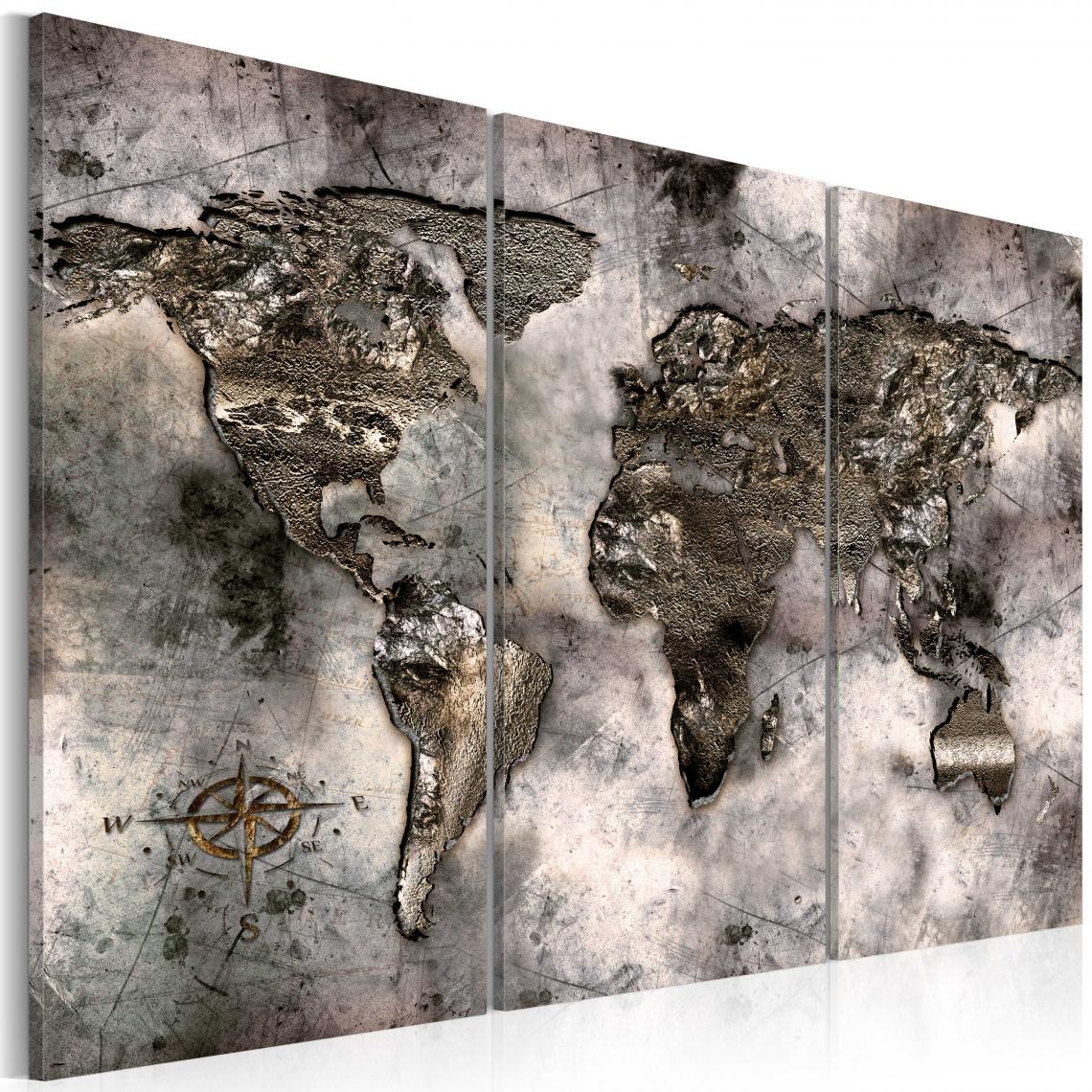 Decoshop26 - Tableau toile de décoration motif Opalescent map 120x80cm DEC110743 - Tableaux, peintures