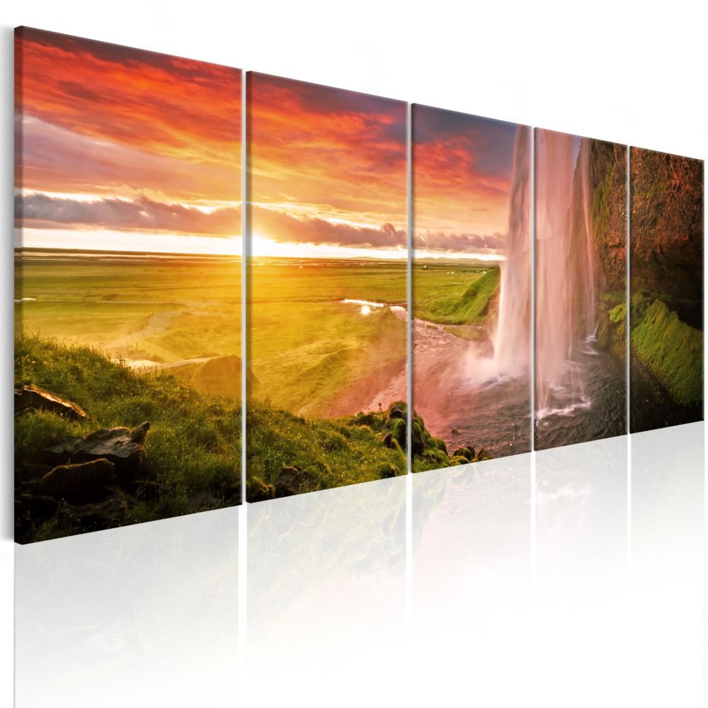 Artgeist - Tableau - Seljalandsfoss Waterfall I 200x80 - Tableaux, peintures