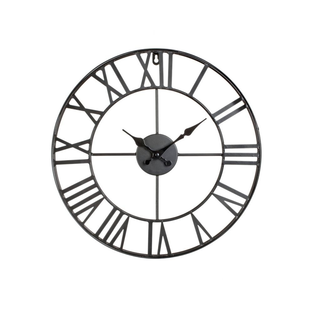 Atmosphera, Createur D'Interieur - Horloge en métal 36,5 cm Edena - noir - Atmosphera - Horloges, pendules
