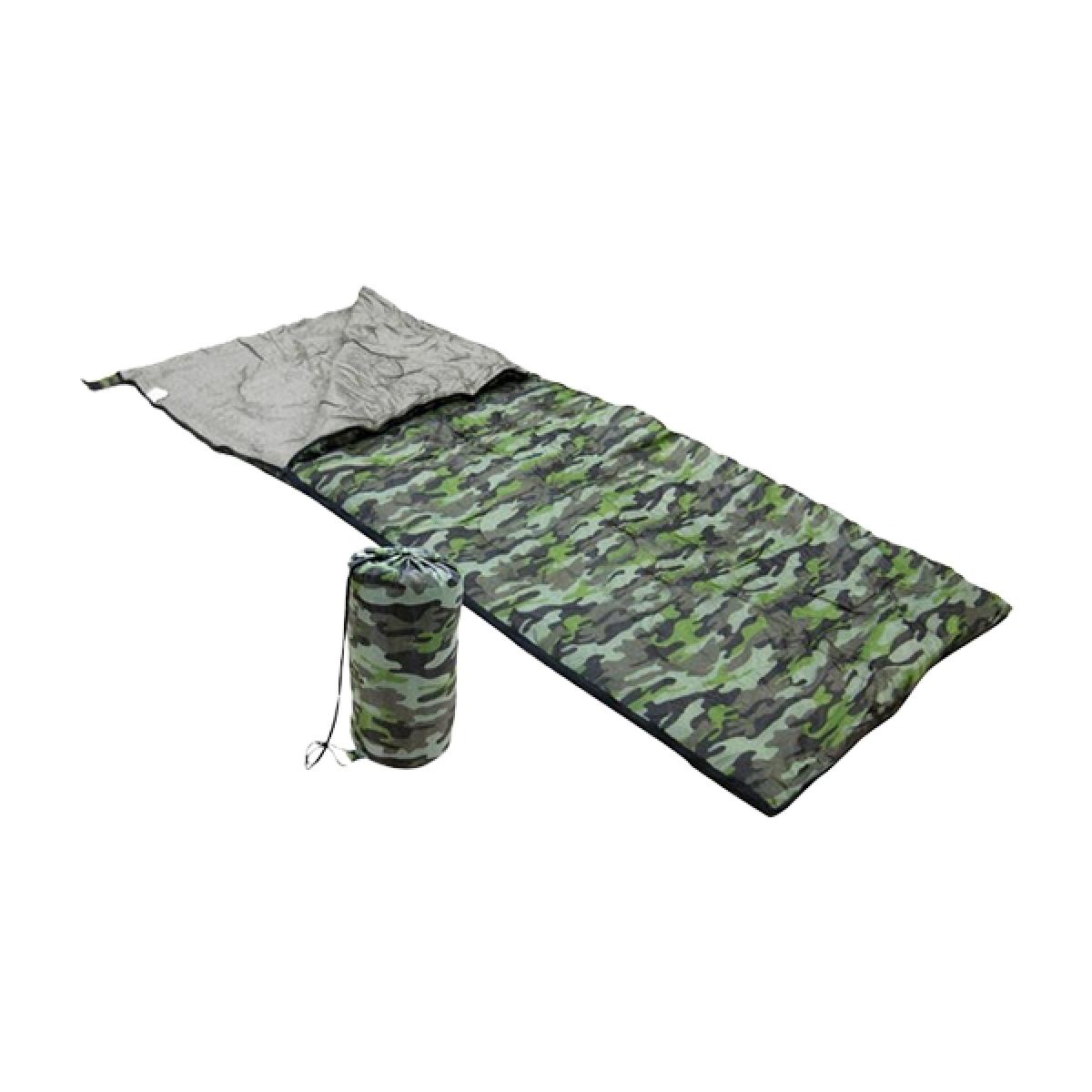 Totalcadeau - Sac de Couchage avec motif camouflage pour une personne 190 x 75 cm - Objets déco