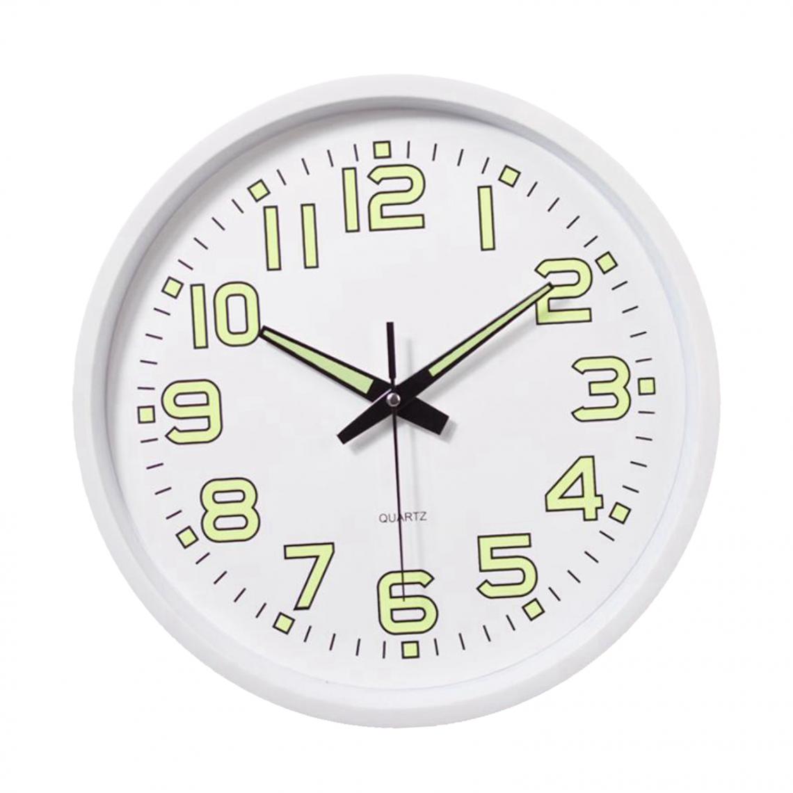 marque generique - Horloge Murale Moderne De Lumière De Nuit Horloges Murales à Quartz Pour Chambre à Coucher Rouge - Horloges, pendules