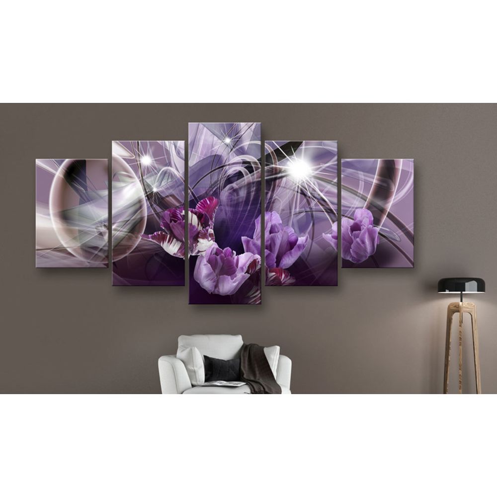 marque generique - 100x50 Tableau Stylé Purple of tulips - Tableaux, peintures