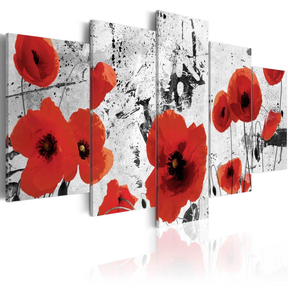 Artgeist - Tableau - Scarlet flowers 100x50 - Tableaux, peintures