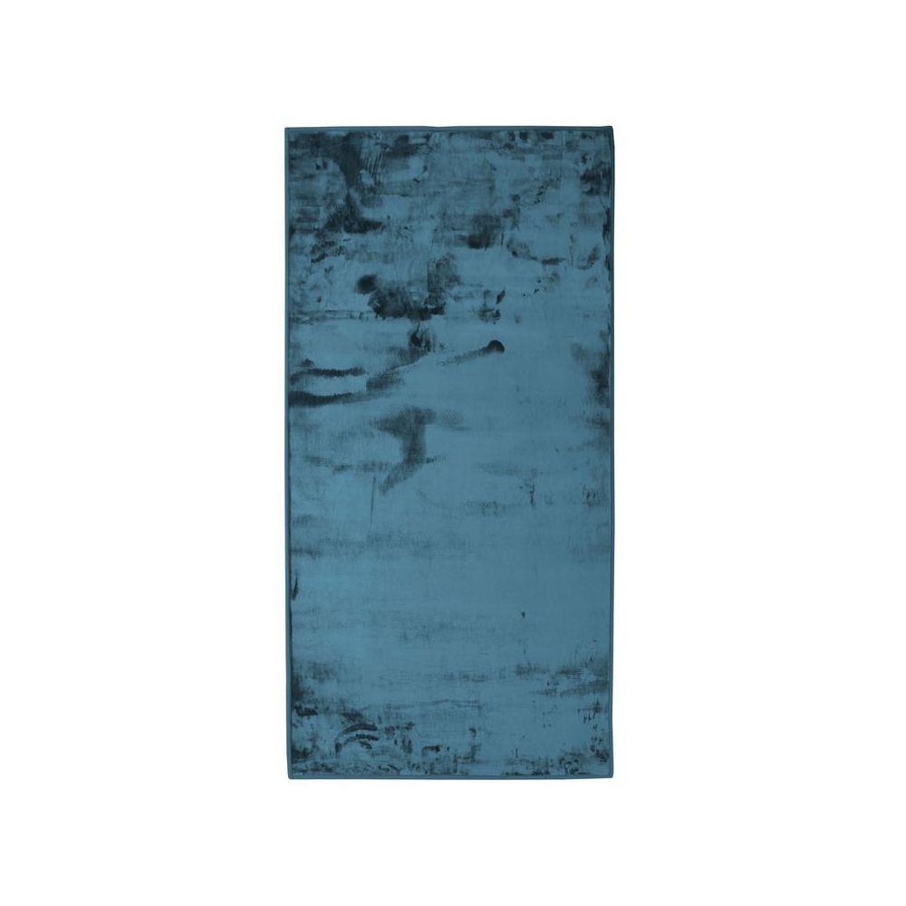 Mon Beau Tapis - FLANELLE - Tapis extra-doux effet velours bleu foncé 60x120 - Tapis