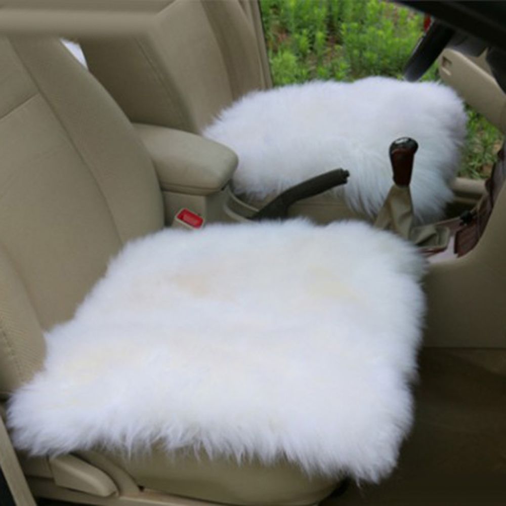 marque generique - 45x45cm laine artificielle moelleux tapis de sol à la maison doux siège coussin blanc - Tapis