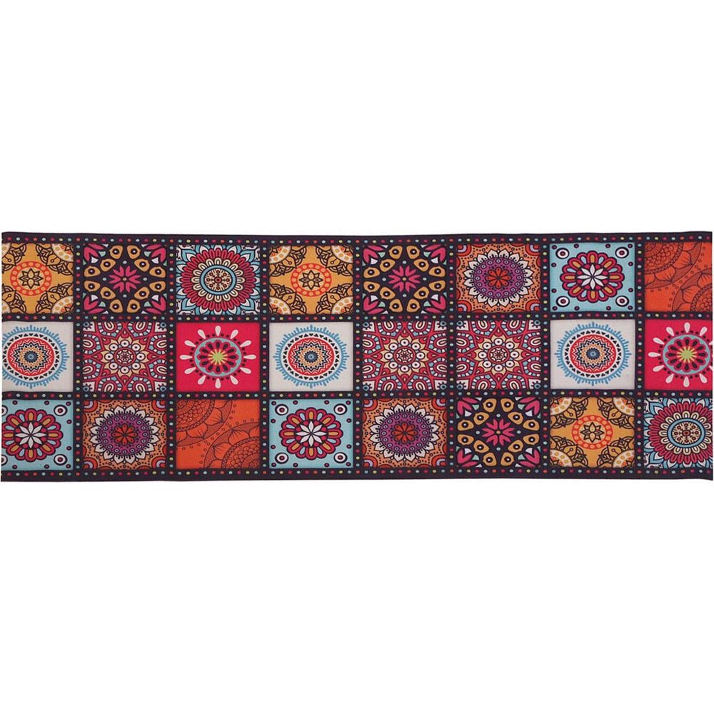VERSA - Tapis de cuisine en polyester Mandala 120x50 cm - Tapis