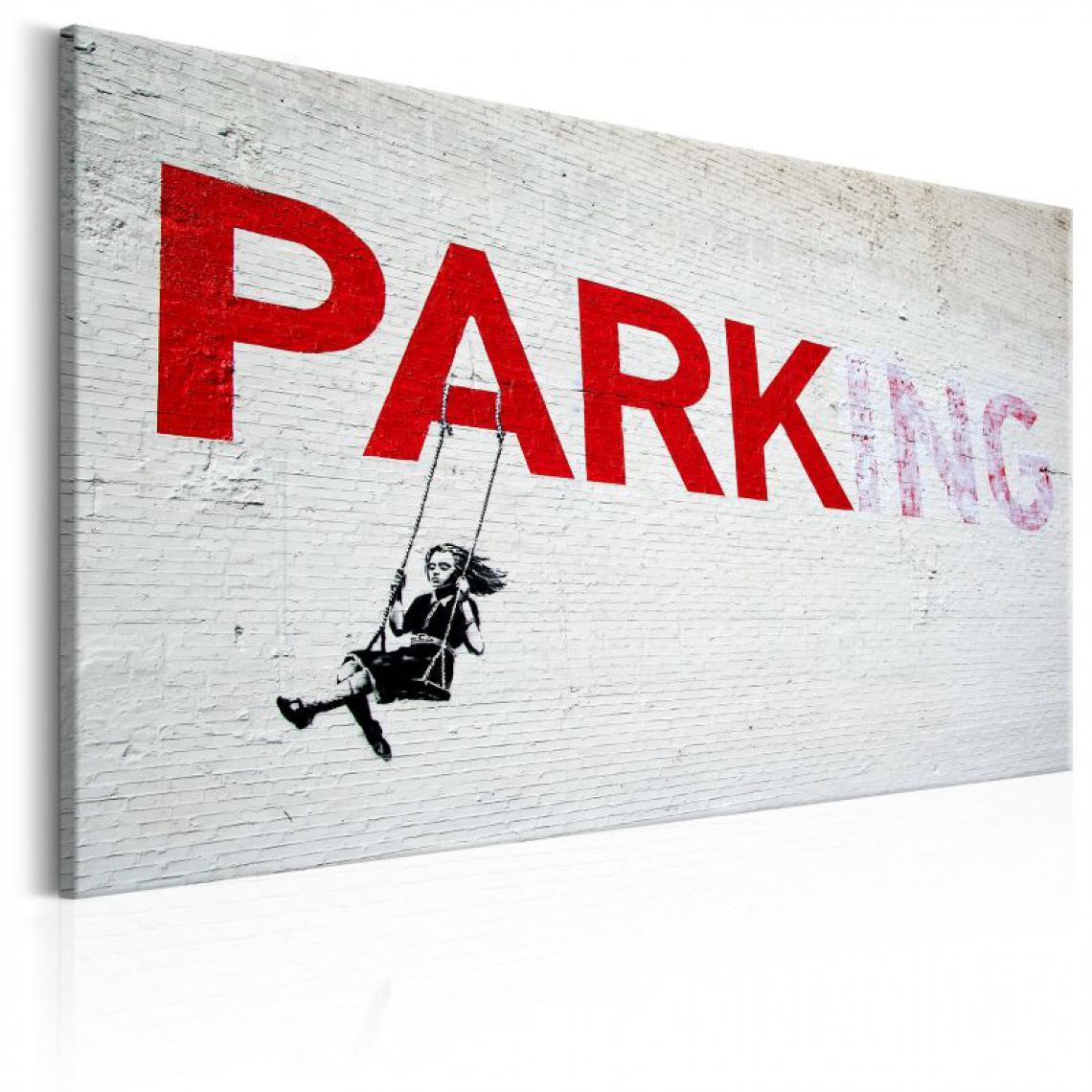 Artgeist - Tableau - Parking Girl Swing by Banksy .Taille : 120x80 - Tableaux, peintures
