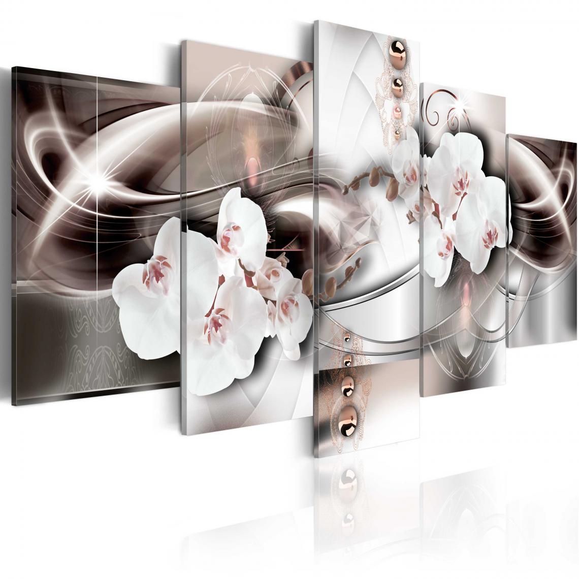 Decoshop26 - Tableau toile de décoration motif Orchidée parfumée 200x100cm DEC110191/2 - Tableaux, peintures