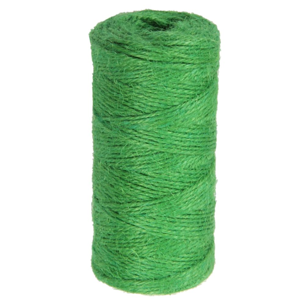 marque generique - 100m jute cordon 2mm chaîne artisanat bricolage cadeau emballage ficelle corde vert - Objets déco