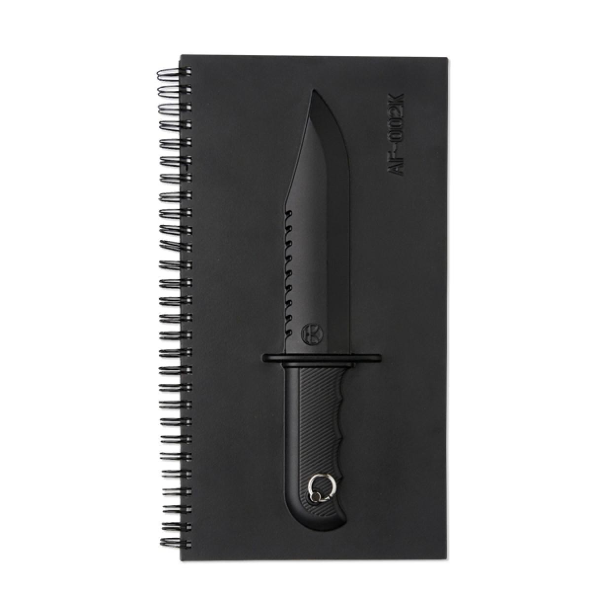 Totalcadeau - Bloc-notes luxe carnet avec un couteau en relief - Objets déco