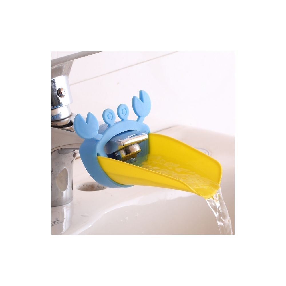 Wewoo - Extension de robinet d'eau de salle de bains crabe mignon pour enfant bleu + jaune - Objets déco