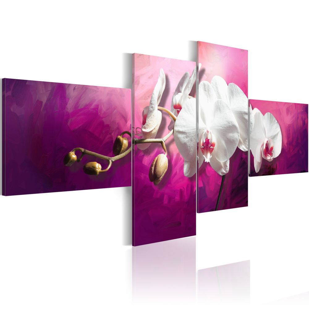 Bimago - Tableau | Orchidées violettes | 100x45 | | - Tableaux, peintures