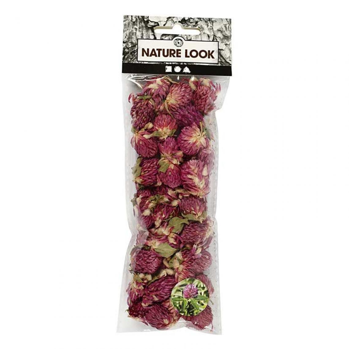Creotime - Fleurs séchées - Trèfle rouge 15 g - Objets déco