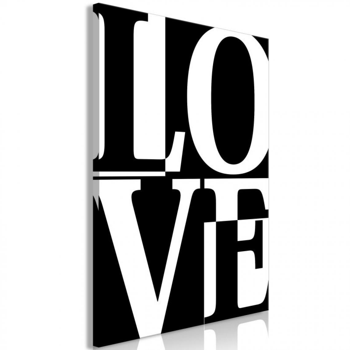 Paris Prix - Tableau Imprimé Black & White Love 40 x 60 cm - Tableaux, peintures