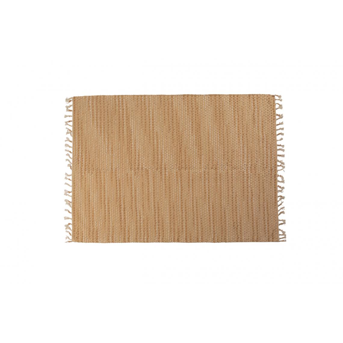 Alter - Tapis moderne Atlanta, style kilim, 100% coton, ivoire, 150x80cm - Tapis