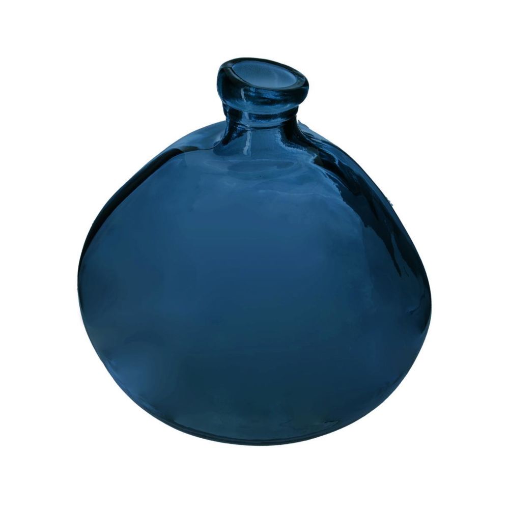 Atmosphera, Createur D'Interieur - Vase rond verre recyclé D 33 Bleu - Atmosphera - Vases