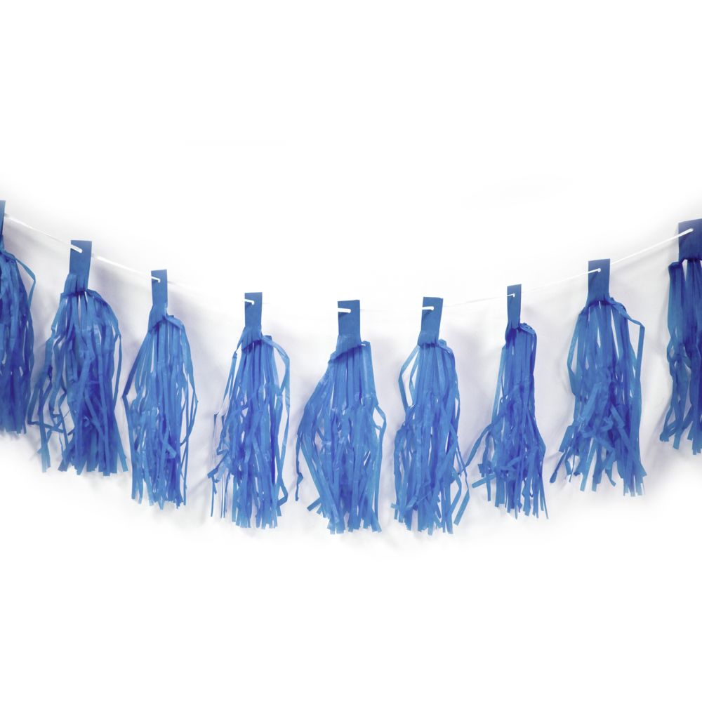 Visiodirect - Guirlande Fantaisie 20 pompons - Turquoise - Objets déco