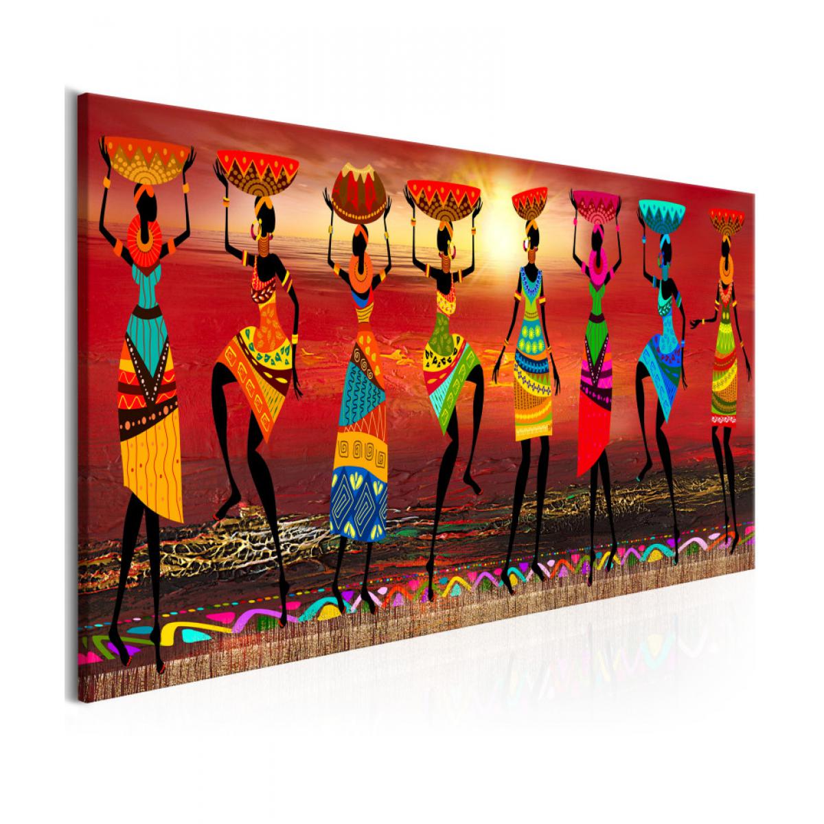 Artgeist - Tableau - African Women Dancing 135x45 - Tableaux, peintures