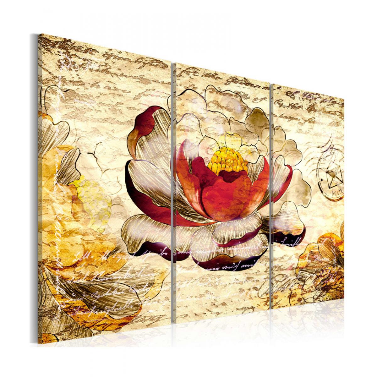 Artgeist - Tableau - Fleurs en rétro 120x80 - Tableaux, peintures