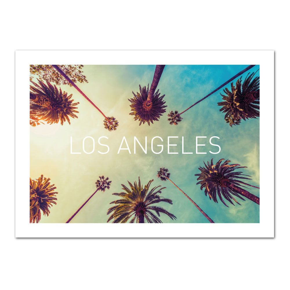 Adzif Biz - Poster Los Angeles - Dimensions 30 x 40 cm - Papier Brillant - Affiches, posters