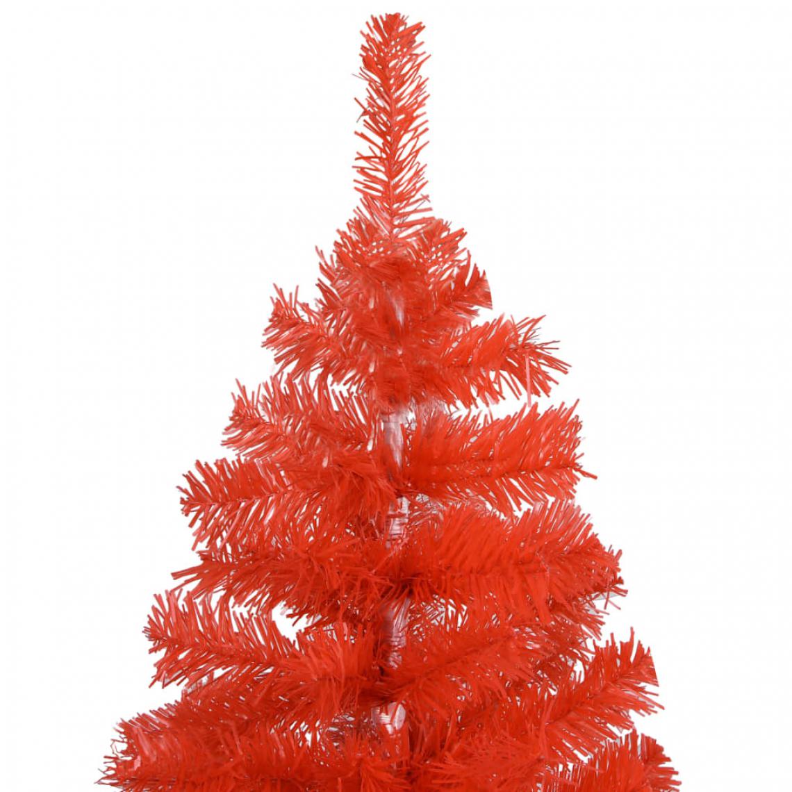 Icaverne - Icaverne - Décorations de Noël serie Sapin de Noël artificiel avec support Rouge 150 cm PVC - Décorations de Noël