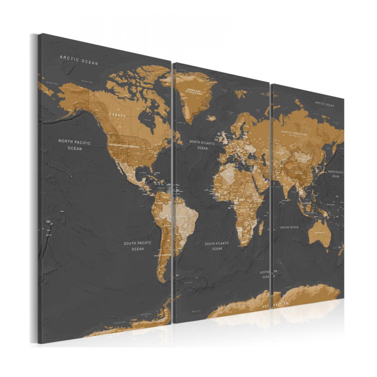Artgeist - Tableau - World Map: Modern Aesthetics 90x60 - Tableaux, peintures
