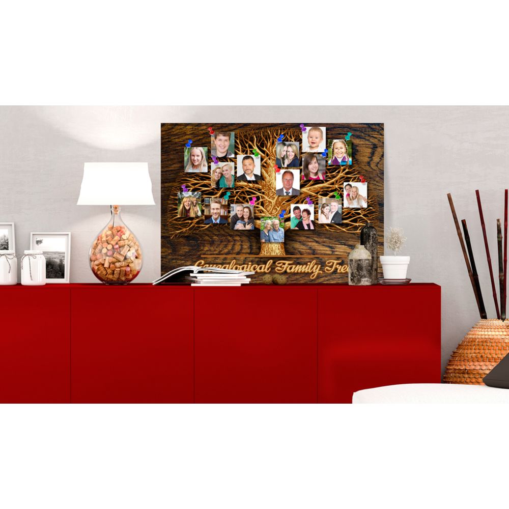 marque generique - 120x80 Tableau en liège Distingué Family Tree [Corkboard] - Tableaux, peintures