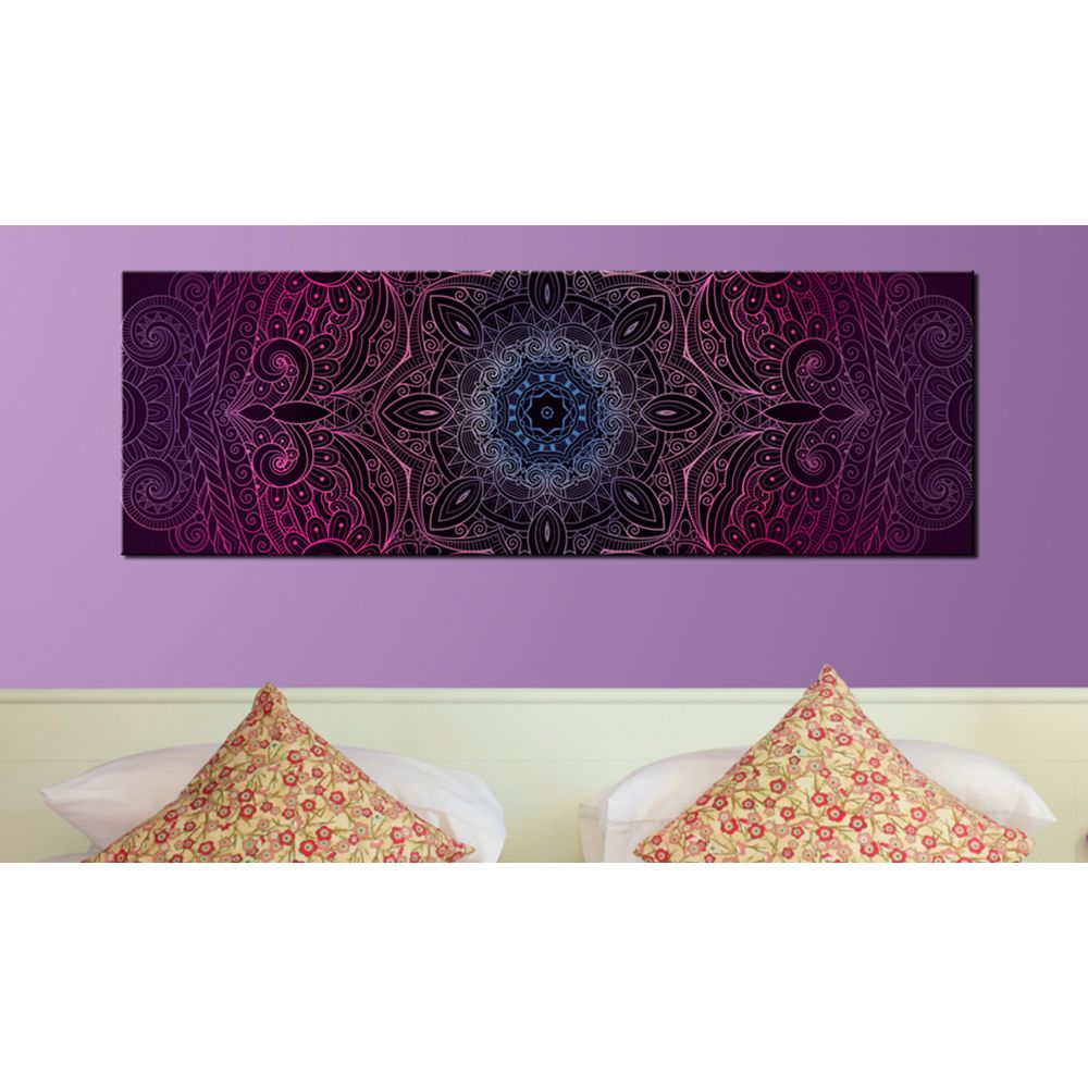 marque generique - 150x50 Tableau Zen Superbe Purple Mandala - Tableaux, peintures