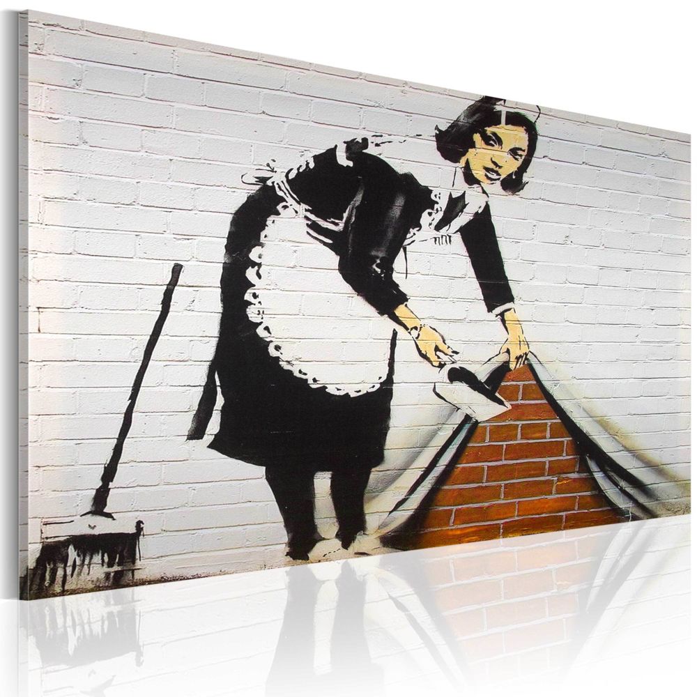 Bimago - Tableau - Femme de ménage (Banksy) - Décoration, image, art | Art urbain | 60x40 cm | - Tableaux, peintures