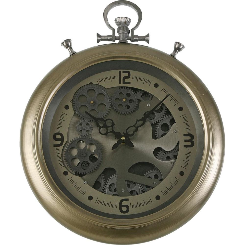 VERSA - Horloge murale en métal vintage engrenages 40 cm - Horloges, pendules